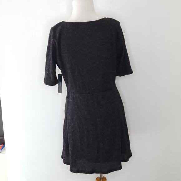 NEW Lulus London Lovely Skater Dress Ribbed Knit Gray Soft XL - Picture 4 of 12